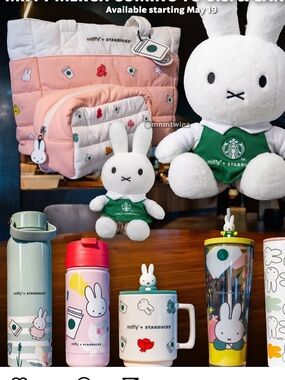 Miffy x Starbucks mugs and stuff toy